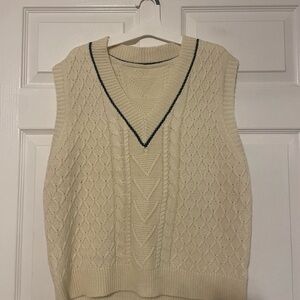Knit V-Neck Sweater Vest Worn Once
